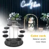 Ustensiles de cuisson Cupcake Stand Acrylique Affichage Pour Bijoux/Gâteau Dessert Rack De Mariage Fête D'anniversaire Décoration Noir