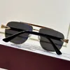 Signature sunglasses High quality Smooth golden finish metal Buckle Temple glasses 0365 man woman Square frame designer Suitable for beach driving Oculos de sol