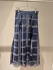 Юбки Kuzuwata Осенняя зима Faldas Mujer Moda Sweet Long Contrast Plaid Skirt Японская высокая талия Slim A-Line Jupe 230301