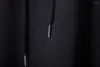 メンズパーカー品質コスプレルーズパッチワークカジュアルマントフード付きスウェットシャツメンジャケットコートブラックヒップホップパーカー