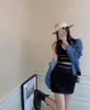 Casual Dresses Women's Skirt Cotton Spandex Letter Elastic High Waist Sexy Slim Wrap Hip Mini Half273d