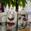 花瓶パーソナライズされた顔セラミックアロマセラピージャー家の装飾収納瓶飾りキャンドルホルダー化粧ブラシジャー 230301