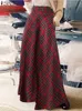 Skirts Oversized Women Spring Sundress ZANZEA 2023 Stylish Check Casual High Wasit Maxi Skirt Female Aline Plaid Faldas Saia 230301