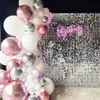 Andere evenementenfeestjes 16 stks Lot vierkante pailletten Wandpaneel Verjaardagdecoratie Shimmer Paillin Backdrop Wedding Decor Bling P O 230228