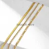 Chains Chains Vintage Gold Chain Necklace For Women Herringbone Rope Foxtail Figaro Curb Link Choker Jewelry Accessories Wholesale T230301
