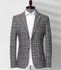 Herrenanzüge Karierter Anzug Frühling Herbst Herren Slim Blazer Business Herren Karomantel Oberbekleidung Herrenbekleidung Tops Plus Größe XXXL