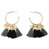 Boucles d'oreilles créoles Idealway bohème coloré ethnique gland boucle d'oreille Vintage grosses perles or cercle femmes mode fête mariage bijoux