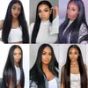 Synthetic Wigs Straight 13x4 Lace Wigs for Women Black 99j Burgundy Glueless Synthetic Pre Plucked Heat Resistant Daily Cosplay 230227