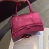 Сумка в виде песочных часов со стразами Мини-сумки через плечо Shimmer Crossbody Сумка-полумесяц Сумки Женские сумочки-клатч Hobo Кожаные дамы Полная дрель для воды Вечерняя сумочка Качество