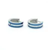 Studörhängen 1Pair Blue 316L Statinless Steel Earring Fashion Ear Fake Expander Sexig kvinnliga ring Hög kvalitet