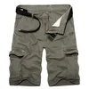 Men's Shorts Mens Military Cargo Shorts Summer army green Cotton Shorts men Loose Multi-Pocket Shorts Homme Casual Bermuda Trousers 40 230301