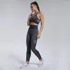 Active Sets Seamless Yoga Set Women 2pcs Crop Top Bra Leggings Sport Tracksuit Running Workout Outfit Run Fitness Gym Wear Clothing