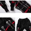 Men's Pants Hip Hop Joggers Men Letter Ribbons Cargo Pants Pockets Track Tactical Casual Techwear Male Trousers Sweatpants Sport Streetwear 230301