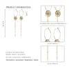 Hoop Earrings Fashion For Women Tiny Stone Small Gold Color Long Female Wedding Sexy Jewelry Pendientes Gifts