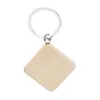 Porte-clés en bois blanc pendentifs bricolage porte-clés en bois porte-clés cadeaux promotionnels porte-clés bricolage clé décoration fournitures