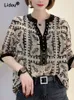 Elegant Fashion Rivet Casual Printing Diamonds Pullovers Summer Short Sleeve Loose Temperament Shirt TShirt 230301