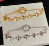 Fashion Designer Chain Bracelets Cuff Women Gold Silver Bracelet Have Stamp Brass Bijoux Lady Couple Gift Top Quality Jewelry