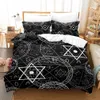 Bedding sets Vegvisir Runes Duvet Cover Set Viking Symbols Celtic Quilt Microfiber Scandinavian Comforter King 230228