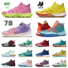 2023 Kyries 5S Kyrie 7 Fire Vision Nature Basketball Shoes Kyries Flytrap 4 Bred Black 5s Low SpongeBobs Patrick Soundwave 8 Squidwards Youth Soundwave Sneakers US12