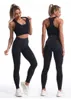 Active Sets Arrival 2 In 1 Set Women's Sports Fitness Wear Halter Neck Bra Top And Pants Yoga Leggings Running Clothes 5 Colors S21068