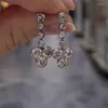 Серьги -грибы Huitan Small Fresh Flower for Women для женщин серебряный шикарный уш