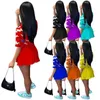 Women 2 Piece Dress Summer Digital Skull Print Loose Button Shirt Pleated Fashion Sexy Short Skirt Party Dresses