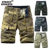 Shorts masculinos de verão masculino cargo de camuflagem shorts masculinos roupas casuais berche as bermudas praia shorts masculino grow 230301