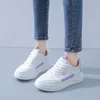 Fashion Hotsale Damskie buty płaskie tablice białe-różowe białe fioletowe sprężynowe buty Sneakers Color43