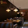 Kolye lambaları Amerikan Vintage Endüstriyel Antler Lights LED E27 Halat Asma Lamba Restoran Pot Mağazası Bar Loft Mutfak