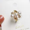 Cluster Rings ZHBORUINI New Design Fine Pearl Ring Three Real Natural Pearls 925 Sterling Silver Ring Diamond Female Accessories Jewelry Gift G230228