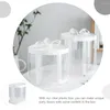 Presentförpackning 10st runda födelsedagstårta containrar Rensa plastlådor transparent låd