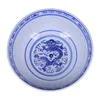 Kommen 4.5/5/6/7/8/9 in keramisch servies blauw en witte porselein ramen soepkom Chinese rijst draakpatroon vintage serviesgoed