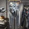 Männer Jeans Frühling Sommer Herren Für Mann Luxus Kleidung Hip Hop Cargo Slim Kleidung Hosen Zerrissene Cowboy Blau Vintage hosen