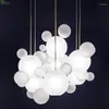 Lampadari Modern Glass Ball Led Lampadario Illuminazione Soggiorno Sala da pranzo Decor Lampada Scale Loft Bar Lampade a sospensione Apparecchi