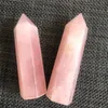 Decoratieve beeldjes Natural Pink Rose Quartz Point Crystal Tower Healing Mineral Stone Collection Diy Home Decor Gift Objects