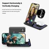 15W 3 in 1 Wireless Charging Charger Station Compatible Foldable for iPhone 14 13 12 11 Apple Watch AirPods Pro Qi Fast Quick Chargers for Cell Smart Mobile Phone