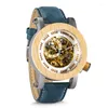 Orologi da polso Orologio automatico BOBO BIRD Orologi meccanici da uomo delle migliori marche Luminoso cinturino in vera pelle impermeabile in legno in scatola OEM