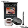 Rehausseurs de sourcils Handaiyan Couleur Pomade Eyeliner Super Imperméable Durable Facile à Porter Non Décolorant Mti Maquillage Sourcils Crème Ge Dhy1H