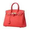 Женская страница страуса платиновая сумочка сумки женская модная бренда 2024 года женская сумка 25 подлинная кожа
