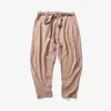 Women's Pants Capris Size Plus 5XL Cotton Linen Harem Pants Men Summer Belt Jogger Pants Male Trousers Chinese Traditional Clothes 230301