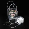 Duidelijke PVC -cadeauzakken met handgreep babydouche bruiloften geven de voorkeur aan transparante cadeau -wrap tas herbruikbare bloemboeket wikkelzak bh8367 tyj