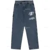 Мужские джинсы Бестселлеры Ретро джинсы с вышивкой Уличная одежда Мешковатые джинсы с напуском Одежда Мужчины Y2k Высококачественные свободные прямые широкие брюки W0223