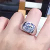 Anelli di cluster Big Solitaire Male 5ct Lab Sona Diamond Ring 925 Sterling Silver Party Wedding Cand Anelli per uomo Accessorio Moissanite G230228