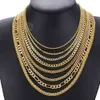 Kettingen Gouden Ketting Voor Mannen Vrouwen Tarwe Figaro Touw Cubaanse Schakelketting Gold Filled Rvs Kettingen Mannelijke Sieraden Gift Groothandel T230301