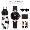 Relojes de pulsera Relojes de mujer Reloj de cuero de moda Marca Gogoey Mujeres para personalidad Romántico Cielo estrellado Reloj de mujer Relojes de pulsera