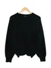 Kvinnors tröjor Syiwidii ​​stora kvinnliga tröjor Vintage Pullovers Fall Winter Korean långärmad o-hals stickad Löst Harajuku Jumpers 230301