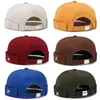 Moda berretto da baseball senza tesa visiera retrò polsino arrotolato docker berretto melone regolabile teschio uomo moda marinaio sport cappelli papà