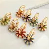 Boucles d'oreilles cerceau coloré cristal perle ronde en acier inoxydable pour les femmes doré géométrique Huggie cercle 2023 bijoux à la mode