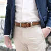 Cinture DOOPAI Cintura in pelle da uomo Fibbia ad ardiglione Casual Pelle bovina Moda uomo Classic Vintage Cinture da jeans Regali Z0228