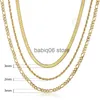 Chains Chains Vintage Gold Chain Necklace For Women Herringbone Rope Foxtail Figaro Curb Link Choker Jewelry Accessories Wholesale T230301